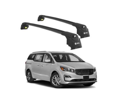Barras de Telhado Air-2 Kia Sedona Yp 2015 2016 2017 2018 2019 2020 2021 Integrated Rails Preto TURTLE