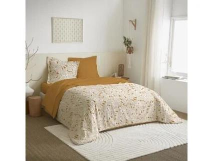 Conjunto de Lençol COTON PUR Cama Agathe Mostarda Algodão Multicor - 4pcs (190 cm)