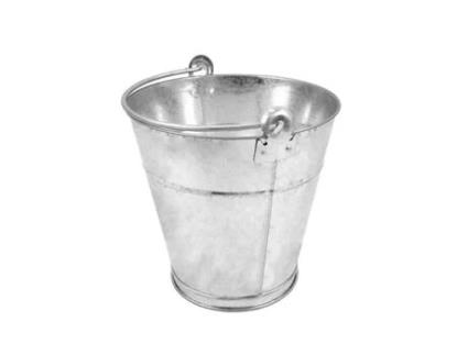 Cubo de Metal Galvanizado de 16 Litros para Trasporte de Materiales O Líquidos Con Asa