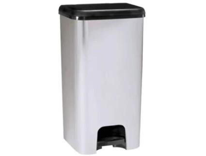 Lixeira com Pedal Capacidade de 37 Litros Recipiente para Reciclagem Cor Metalizada Lixeira Orgânica de Cozinha COM-FORT HOUSE