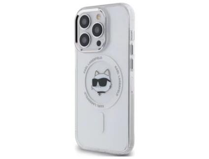 Capa Magsafe para iPhone 14 Pro KARL LAGERFELD Pele Sintética Branco