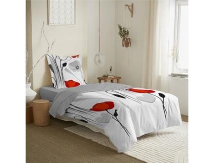 Conjunto de Lençol COTON PUR Cama Poppy Algodão Multicor - 3pcs (190 cm)