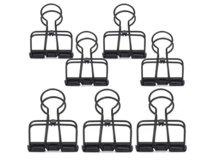 42 clipes duplos pretos de 4 cm KIKKERLAND