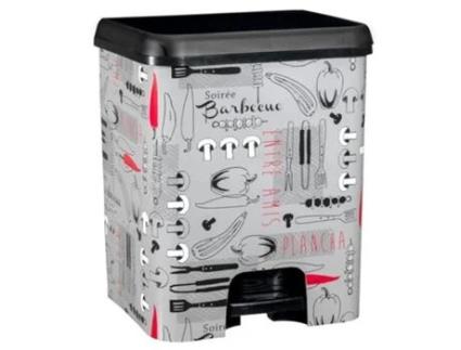 Cubo Ecológico Duo Pedal Dec. Cozinha Iml 52L. COM-FORT HOUSE