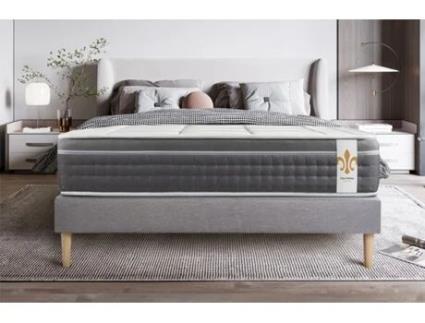 Colchão Base Trente LITIER_DELUXE_TRADITION Espuma com memória Cinzento (180x200cm)