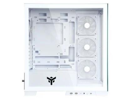 Gabinete Torre Média ITEK Showbui 45 Rgb Atx com Painéis de Vidro Branco