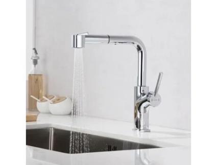 Torneira de Cozinha Cromada Lonheo Misturador de Cozinha Giratório 360 com Spray Removível de 2 Funções e Borbulhador Removível LONHEO MAX