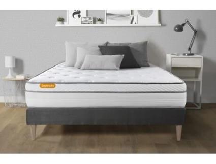 Colchão Base Memo Luxe SEPTNUITS Espuma com memória Cinzento (180x200cm)