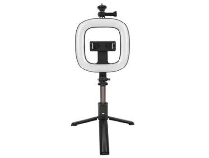 Suporte Led Lâmpada Selfie Recarregável Controle Remoto Bt CP