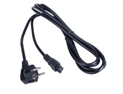 Cabo de Alimentação CP Nb-10A Euro 3 Pinos C5 Iec 3M Padrão Híbrido C/E/F Cee 7/7 Preto
