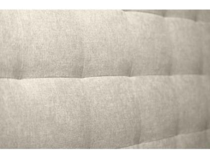 Cama com Cabeceira Estofada SOMMEIL_DE_PLOMB Tecido Bege (200x200cm)