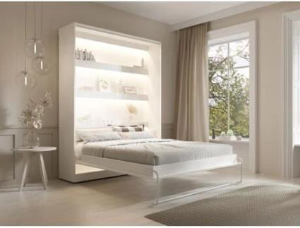 Cama embutida RAPILI VENTE-UNIQUE Branco 160x200 cm - Sem colchão - Com sommier