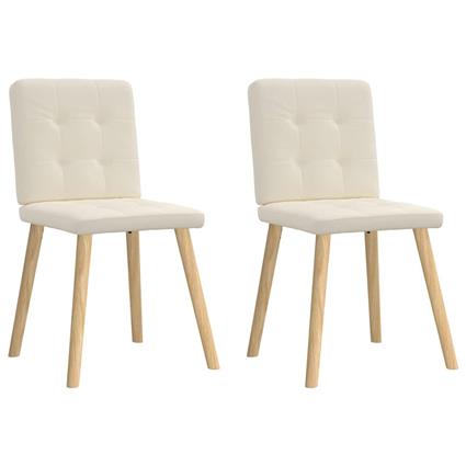vidaXL Cadeiras de jantar 2 pcs linho