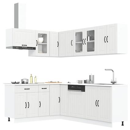vidaXL 11 peças armário de cozinha conjunto Lucca branco