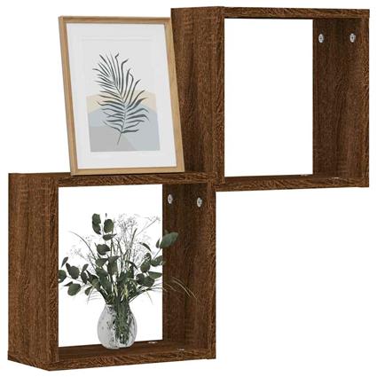 vidaXL Prateleiras de parede em forma de cubo 2 pcs 30x15x30cm