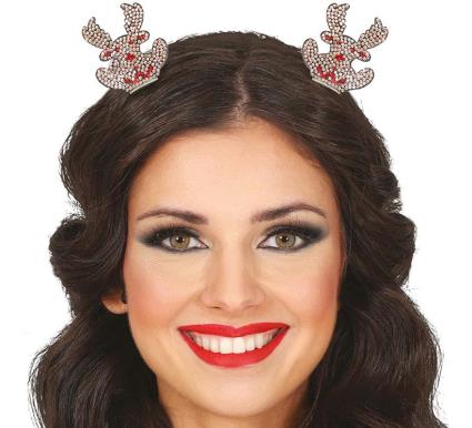 Tiara de rena sentada brilhante