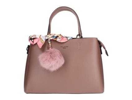 GALLANTRY Bolsa com Pompom e Cachecol Rosa Antigo