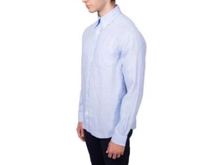 T-Shirt de Homem BROOKS BROTHERS Mens Button Down Linho Azul (XL)