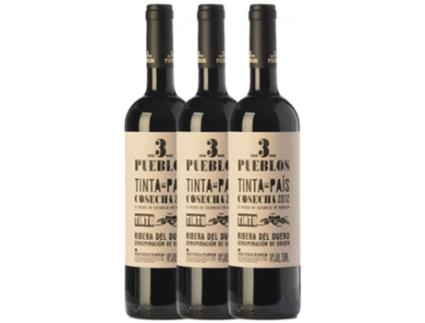 Díaz Bayo 3 Pueblos Tempranillo Ribera del Duero Crianza 75 cl (Caixa de 3 unidades)