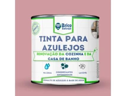 Tinta para azulejos COR ROSA-PÓ SATINADO 4 L BRICOSALVAJE, Conservante anti-mofo, fácil aplicação
