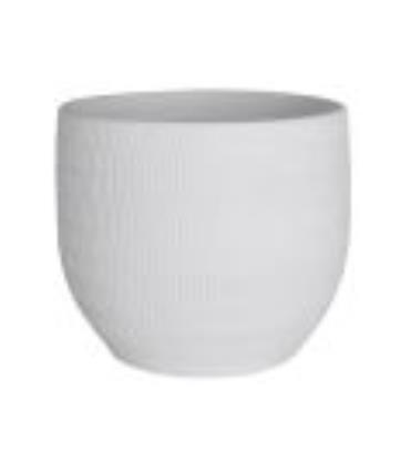 Vaso de cerâmica AURA 20CM BRANCO