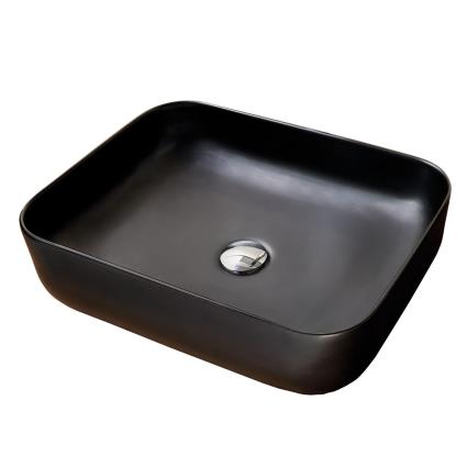 Lavatório de pousar MABANDA PRETO MATE 50X40CM
