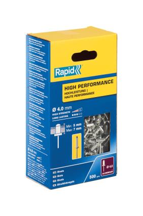 Caixa de rebites  Ø4X10MM ALUMÍNIO 500 UNIDADES