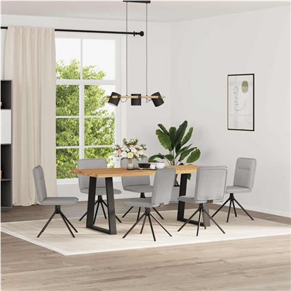 vidaXL Cadeiras de jantar 6 pcs tecido cinza nuvem
