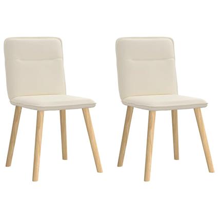 vidaXL Cadeiras de jantar 2 pcs linho