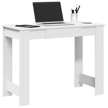 vidaXL Secretária 100x45x75 cm derivados de madeira branco