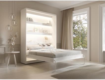 Cama embutida RAPILI VENTE-UNIQUE Branco 160x200 cm - Com colchão - Com sommier