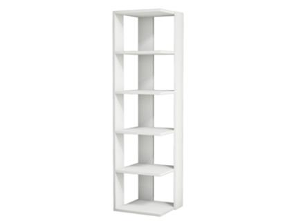 Estante Corner Aglomerado de Melamina Branco 41,8X41,8X160,8 Cm EPIKASA