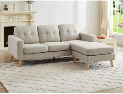 Sofá Fixo Bartolome VENTE-UNIQUE (85 x 198 x 160 cm)