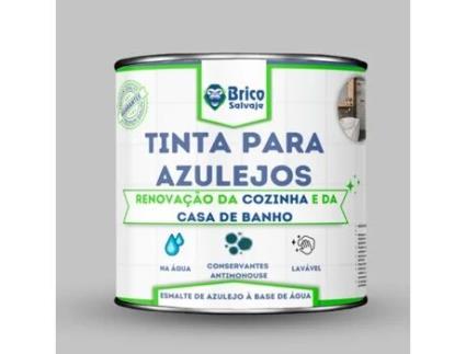 Tinta para azulejos PÉROLA BRILHANTE 750 ML BRICOSALVAJE, Conservante anti-mofo, fácil aplicação