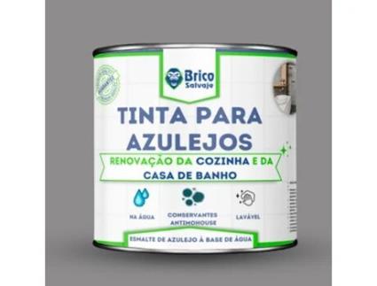 Tinta para azulejos CINZENTA QUENTE SATINADO 750 ML BRICOSALVAJE, Conservante anti-mofo, fácil aplicação