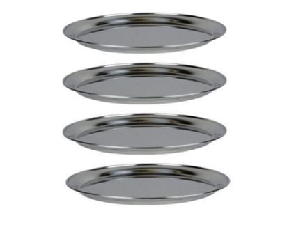 4 pratos de marisco em aço inox Ø 36 cm CHEVALIER DIFFUSION