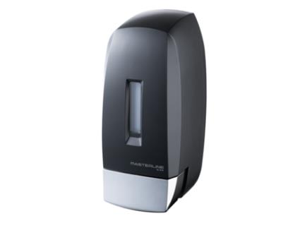 Dispensador de Sabão Líquido Recarregável de 500ml com Botão de Pressão e Tanque em ABS Preto para Montagem na Parede