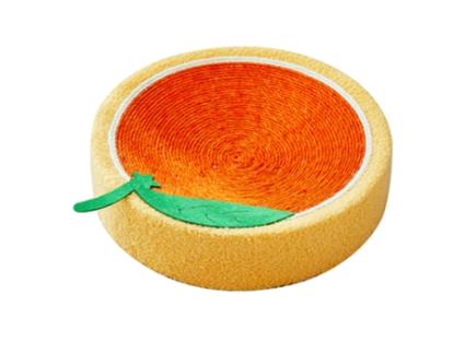 Cama Arranhadora para Gatos Forma Redonda Laranja MEOIRUERY