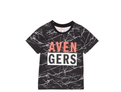 T-Shirt de Criança VINGADORES Algodão Preto (XS)