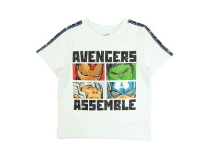 T-Shirt de Criança VINGADORES Algodão Branco (XS)