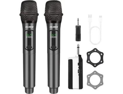 Microfone Sem Fio K60-2 Recarregável 160 Pés TALOMEN