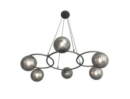 Candeeiro Suspenso Libra Metal Preto 88X88X140 Cm EPIKASA