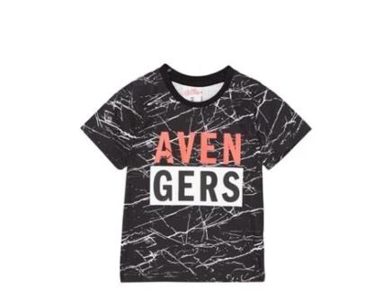 T-Shirt de Criança VINGADORES Algodão Preto (XS)