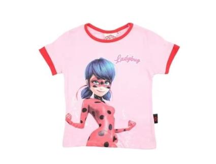 T-Shirt de Criança MIRACULOUS AS AVENTURAS DE LADYBUG Algodão Rosa (XS)