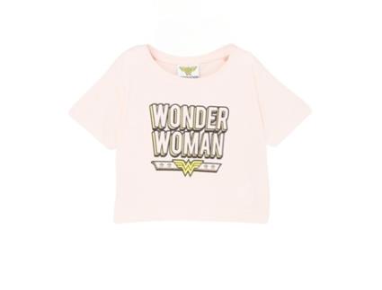 T-Shirt de Criança MULHER-MARAVILHA Algodão Rosa (XS)
