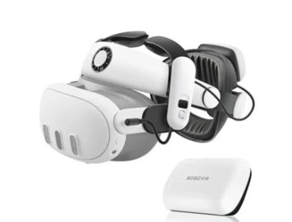 Acessórios Compatível com Meta Quest 3 Head Air Conditioning 10000Mah Hot-Swappable Battery Pack BOBOVR S3 Pro Super Strap Vr