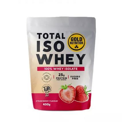 Gold Nutrition Total Whey Proteína Morango 450g