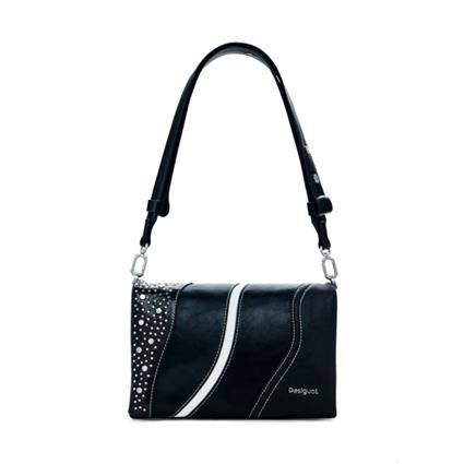 Desigual BOLSO PUNKETTE DORTMUND FLAP, Negro - Ref.