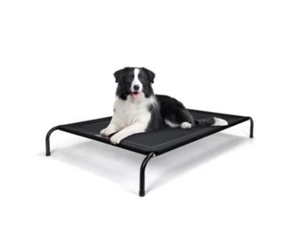 Cama Elevada para Cães Cama Refrescante para Cães NOBLEZA Preto L 124X90X20Cm