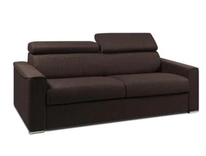 Sofá Cama DUNLOPILLO (216 x 94 x 100 Tamanho Cama: 160 - 179 cm - Veludo - Castanho)